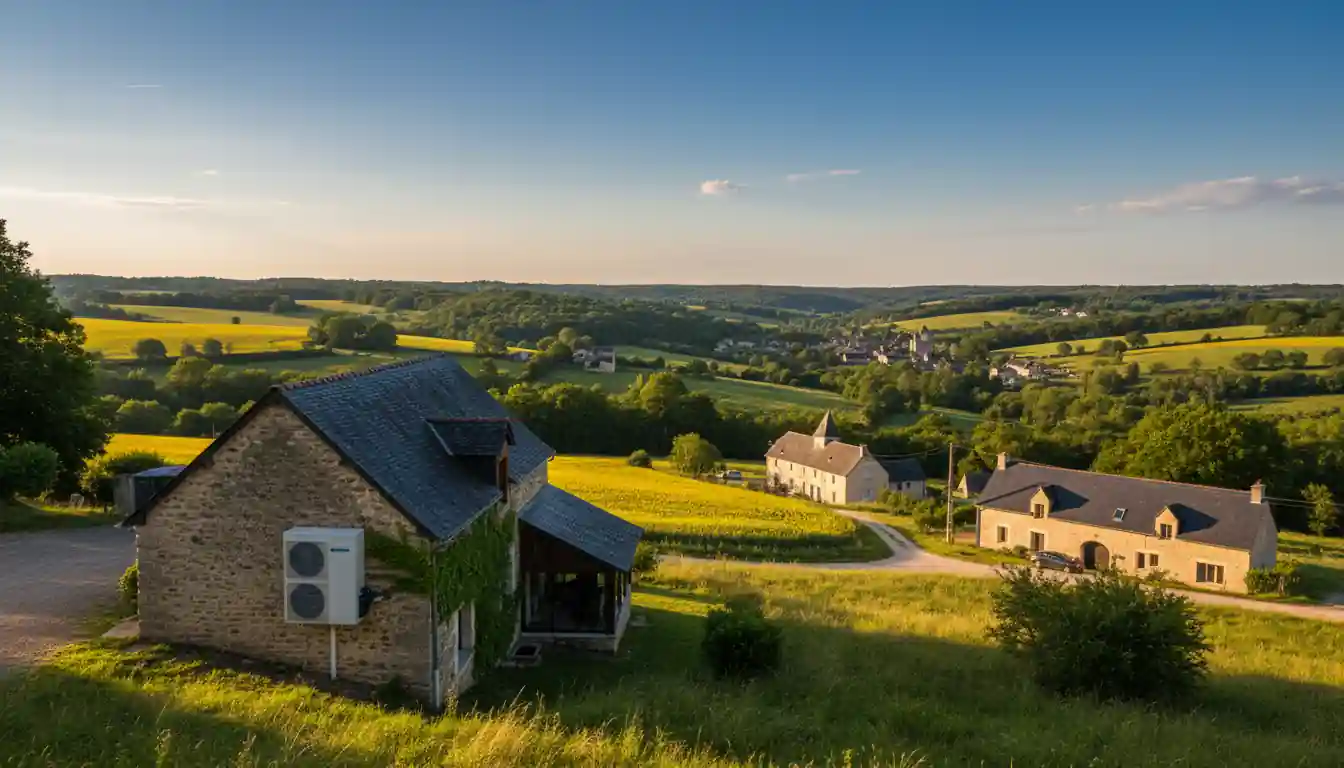 Maison moderne équipée d'une pompe à chaleur en Dordogne